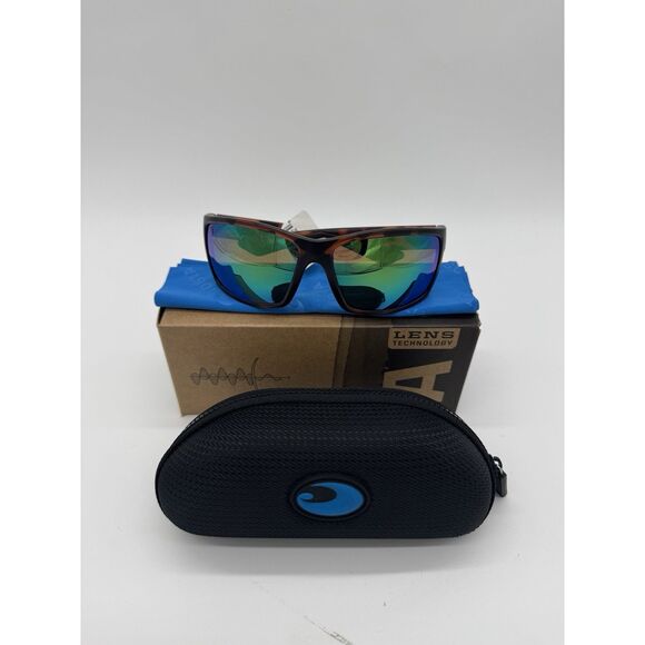 Costa Del Mar Reefton Polarized Sunglasses Tortoise /Green Mirror 580P New In Bx - Picture 1 of 11